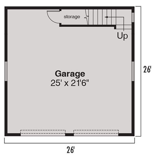 Plan 720160DA: Rustic Mountain 2-Car Detached Garage House Plan with Bonus Room - Floor Plan - Main Level - Mountain, Rustic