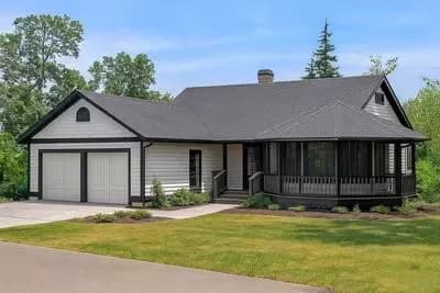 3-Bedroom Ranch House Plan with Wrap-Around Porch