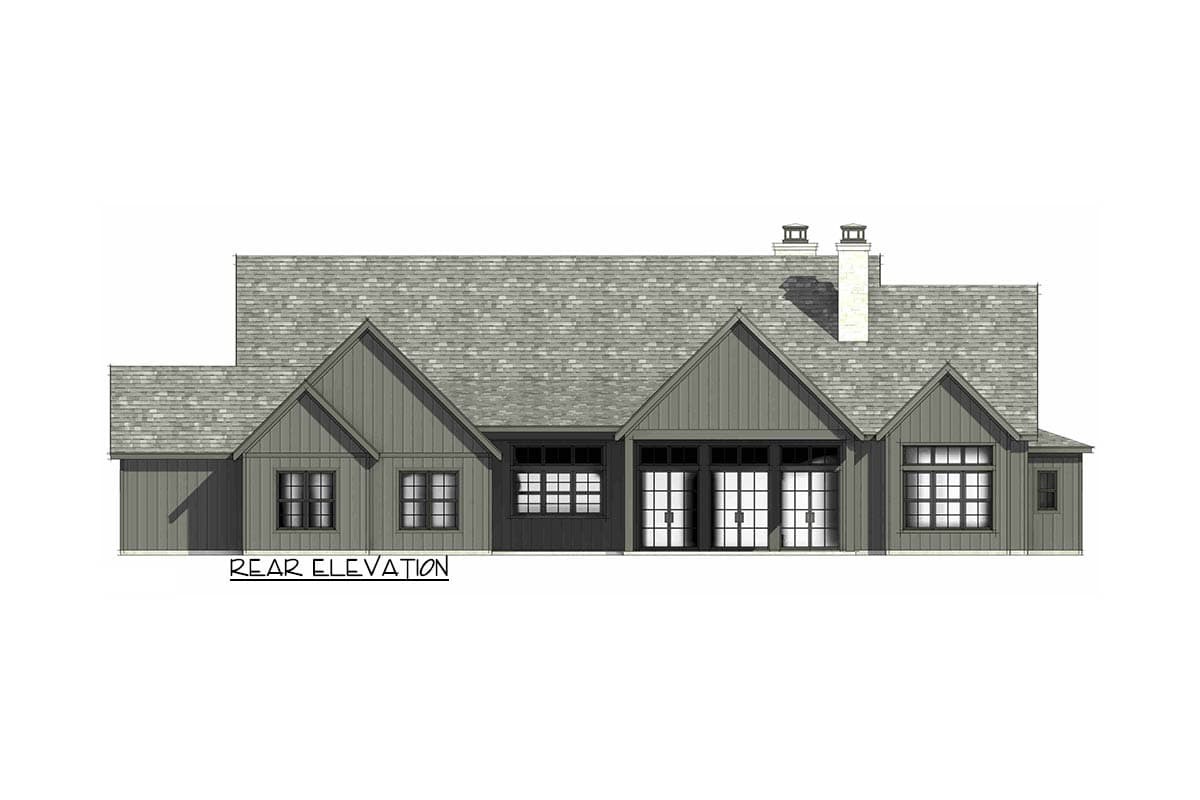 Plan 818182JSS: Luxurious Modern Farmhouse House Plan with Split Beds and Butler Pantry - Image #9 - Farmhouse, Modern Farmhouse