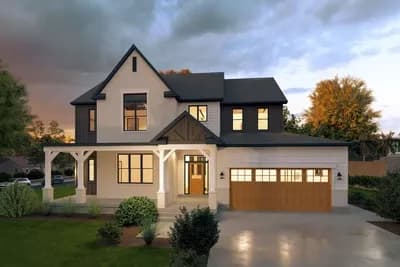 5-Bedroom Transitional House Plan with Main-Level Primary Suite