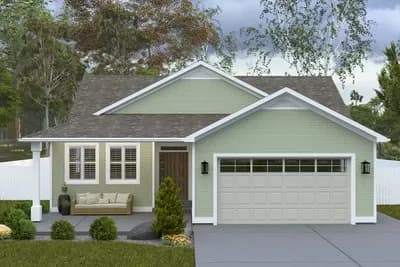 Craftsman Ranch House Plan with Main Level Master Suite