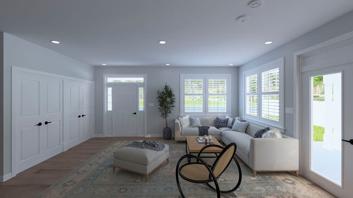 Plan 61675UT: Traditional Ranch House Plan with Split Bedrooms - Image #8 - Ranch, Traditional