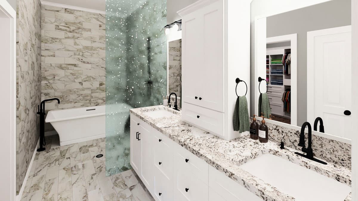 Plan 25074DH: Modern Farmhouse Ranch House Plan with 3 Beds and 3-Car Garage - Image #8 - Farmhouse, Modern Farmhouse, New American, Ranch