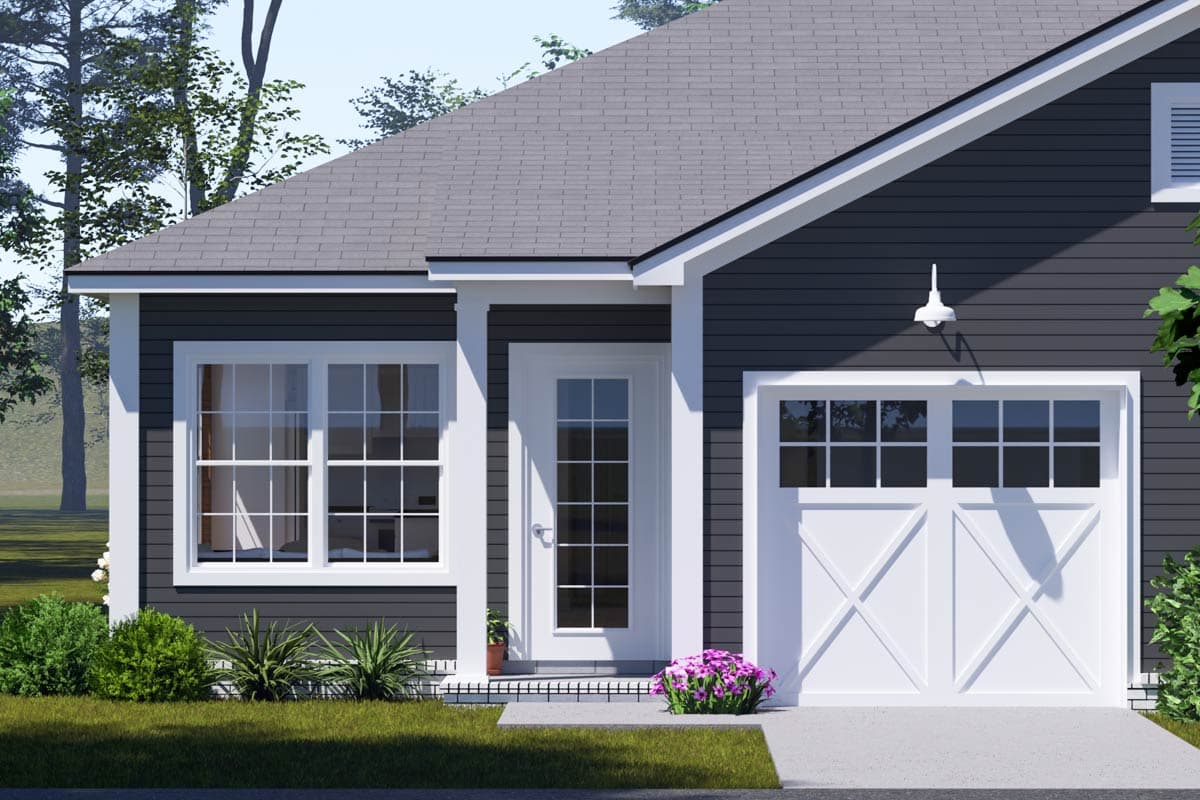 Plan 52485WM: Cottage Duplex House Plan: 3 Beds, 2 Baths, Main Level Laundry Per Unit - Image #6 - Cottage, Craftsman, Traditional
