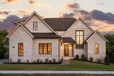 New American House Plan with First-Floor Master Suite and Expansive Rear Porch