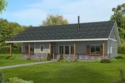 Spacious 3-Bedroom Ranch Plan with Vaulted Great Room and Covered Patio