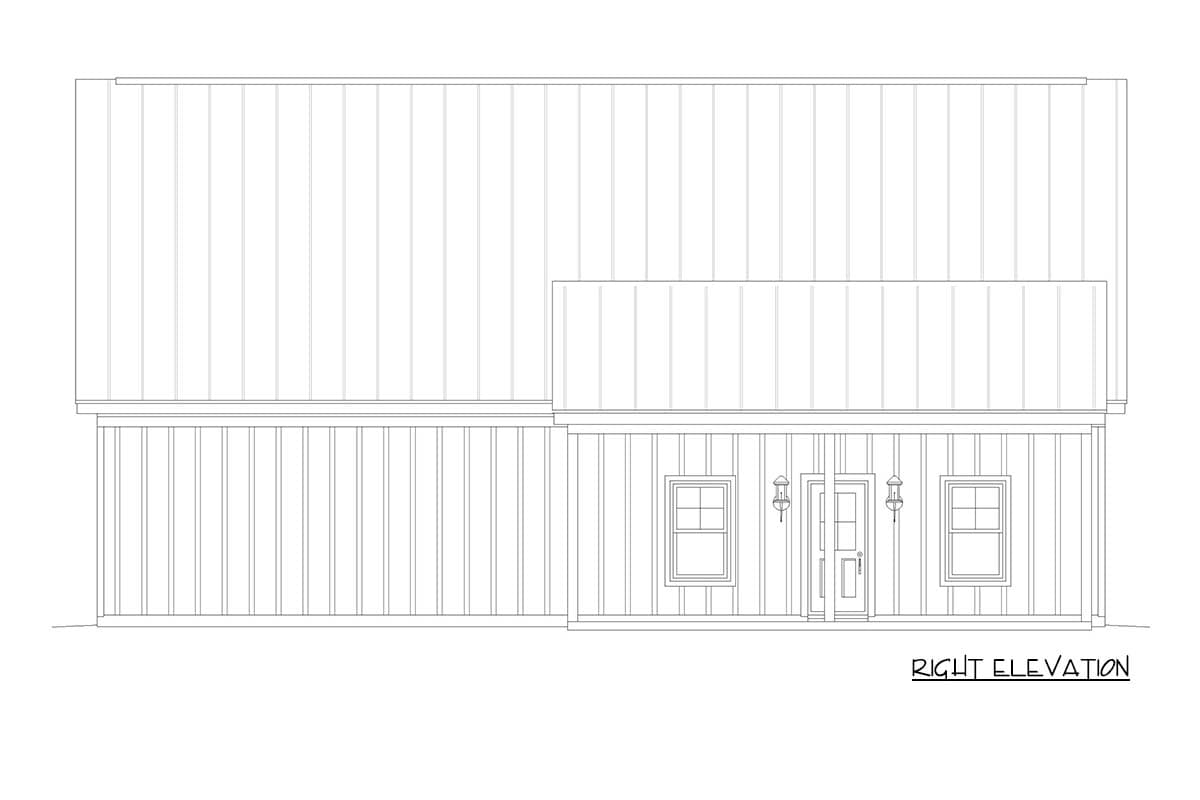 Plan 680625VR: Modern Barn 4-Car Garage Plan with Flexible Living Space - Image #5 - Contemporary