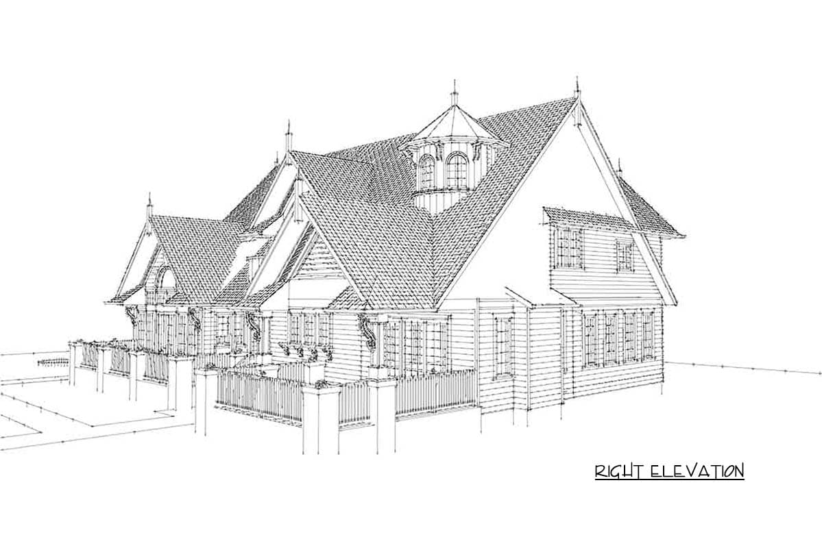 Plan 147051RML: Grand 3-Bedroom Modern Victorian House Plan with Wrap-Around Porch - Image #6 - Modern, Transitional, Victorian