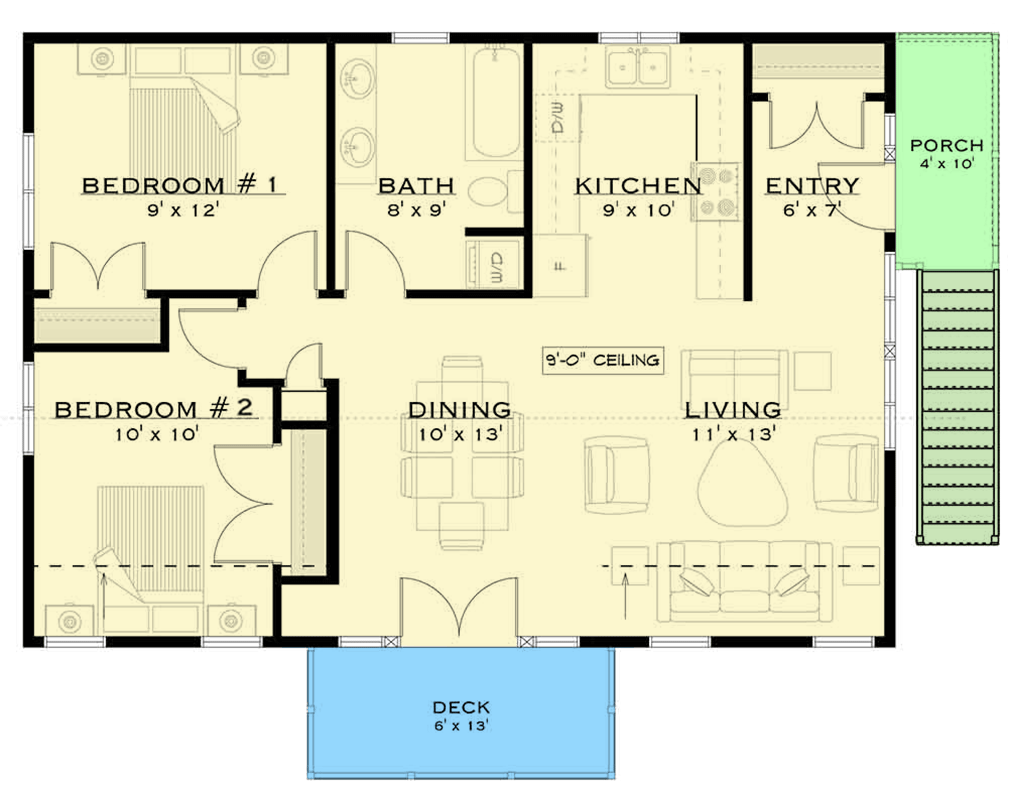Plan 147053RML: Modern Craftsman House Plan: 2 Beds, 3-Car Drive-Under Garage - Floor Plan - 2nd Floor - Carriage, Craftsman