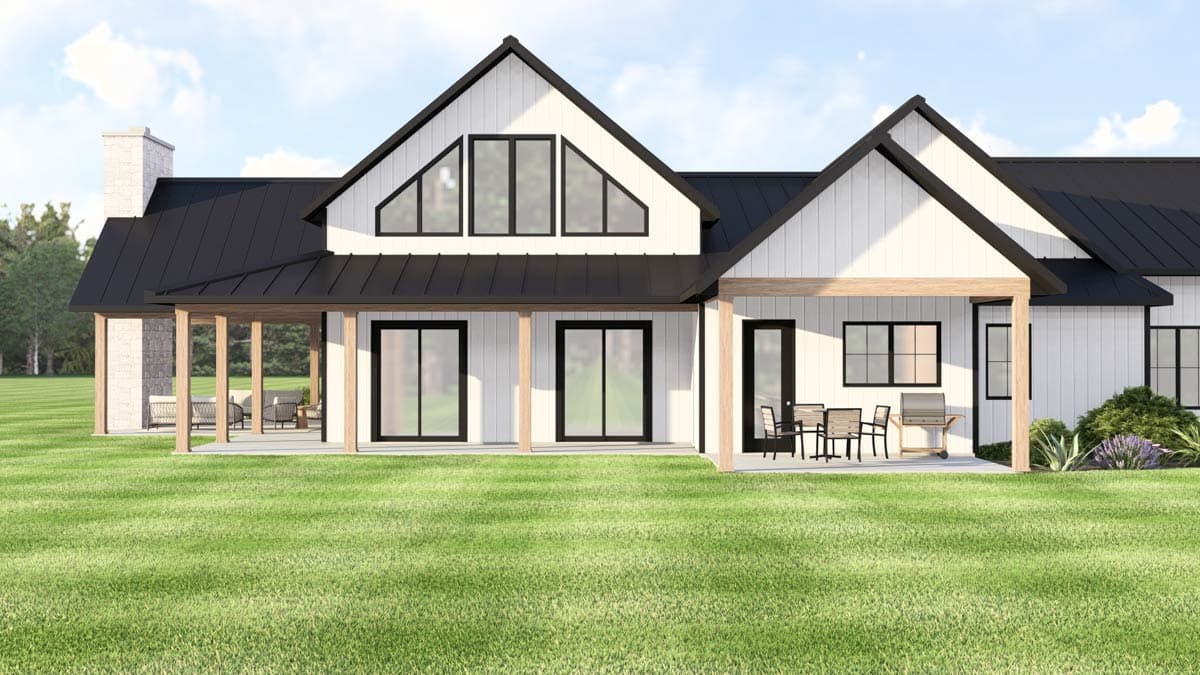 Plan 135397GRA: Modern Barndominium House Plan with 4-Car Garage, Workshop, and Loft - Image #7 - Barndominium, Country, Craftsman, New American, Ranch