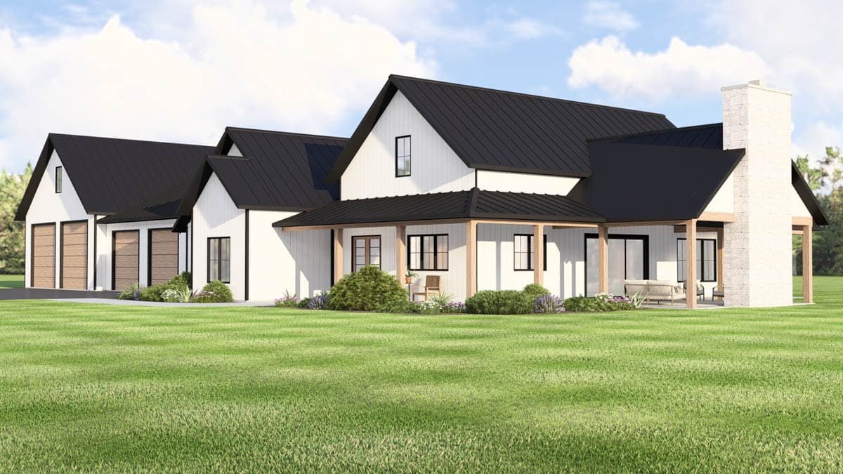 Plan 135397GRA: Modern Barndominium House Plan with 4-Car Garage, Workshop, and Loft - Image #9 - Barndominium, Country, Craftsman, New American, Ranch