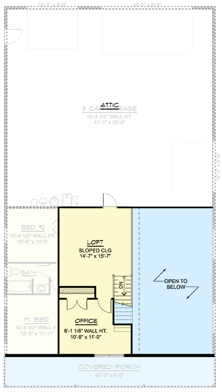 Plan 135398GRA: Barndominium House Plan: Master Down, Two-Story Great Room - Floor Plan - 2nd Floor - Barndominium, Country, Modern Farmhouse