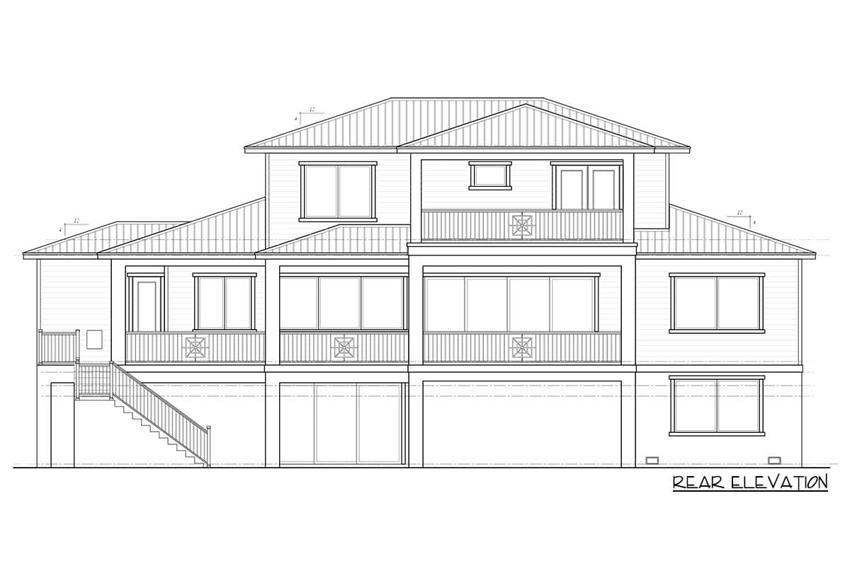 Plan 33279ZR: 4-Bed Coastal Contemporary House Plan with Elevator and Expansive Outdoor Living - Image #41 - Coastal, Coastal Contemporary, Florida-Style, New American
