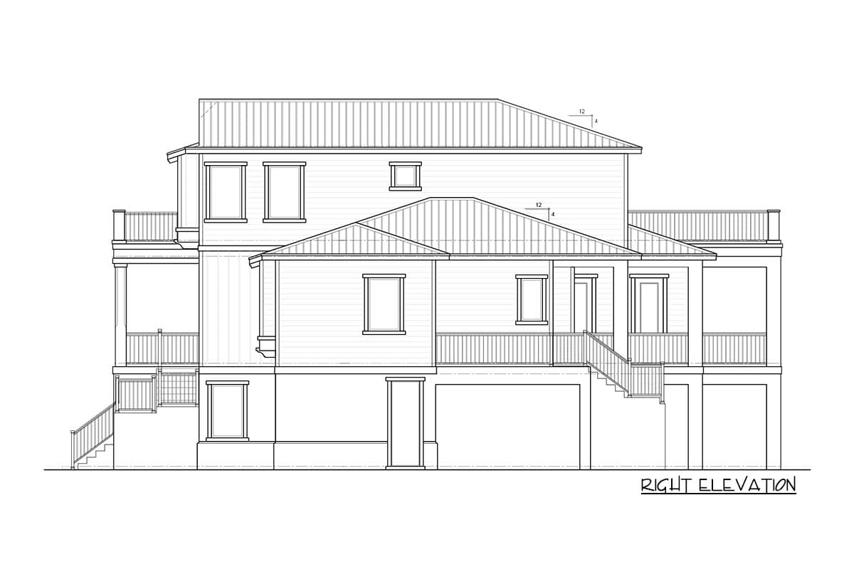 Plan 33279ZR: 4-Bed Coastal Contemporary House Plan with Elevator and Expansive Outdoor Living - Image #42 - Coastal, Coastal Contemporary, Florida-Style, New American