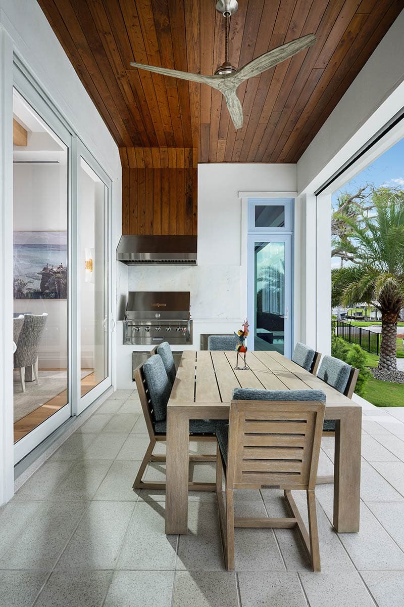 Plan 33280ZR: Coastal Contemporary House Plan with 3-Car Garage and Outdoor Kitchen - Image #26 - Coastal, Coastal Contemporary, Florida-Style, Modern