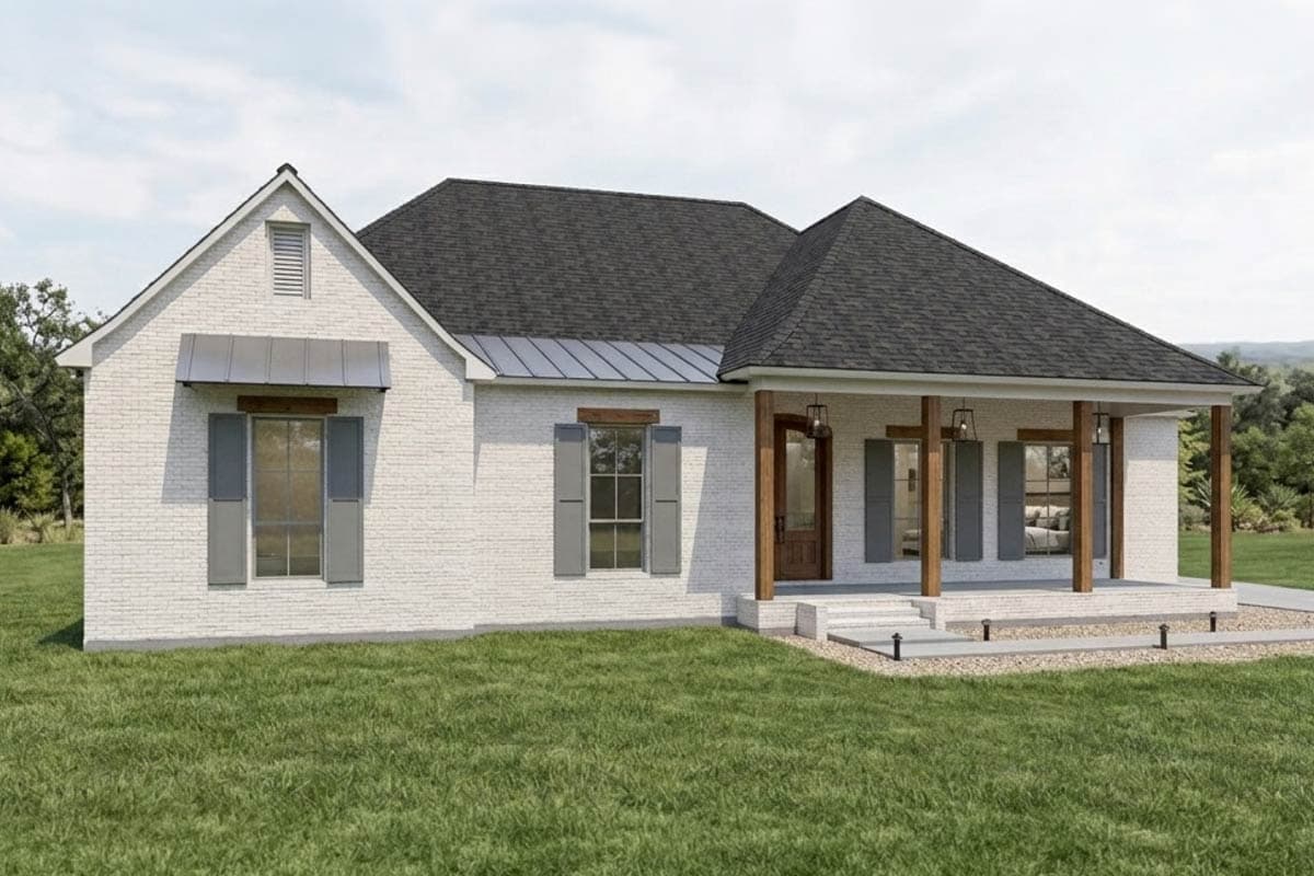 Plan 774002MWK: Elegant French Country House Plan with Split Bedrooms and Finished Bonus Room - Image #3 - Acadian, French Country, Louisiana-Style, Southern, Traditional