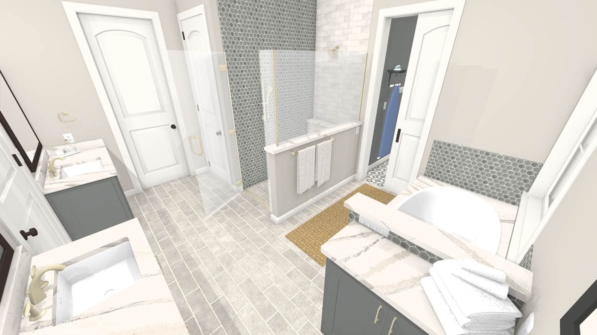 Plan 774002MWK: Elegant French Country House Plan with Split Bedrooms and Finished Bonus Room - Image #10 - Acadian, French Country, Louisiana-Style, Southern, Traditional