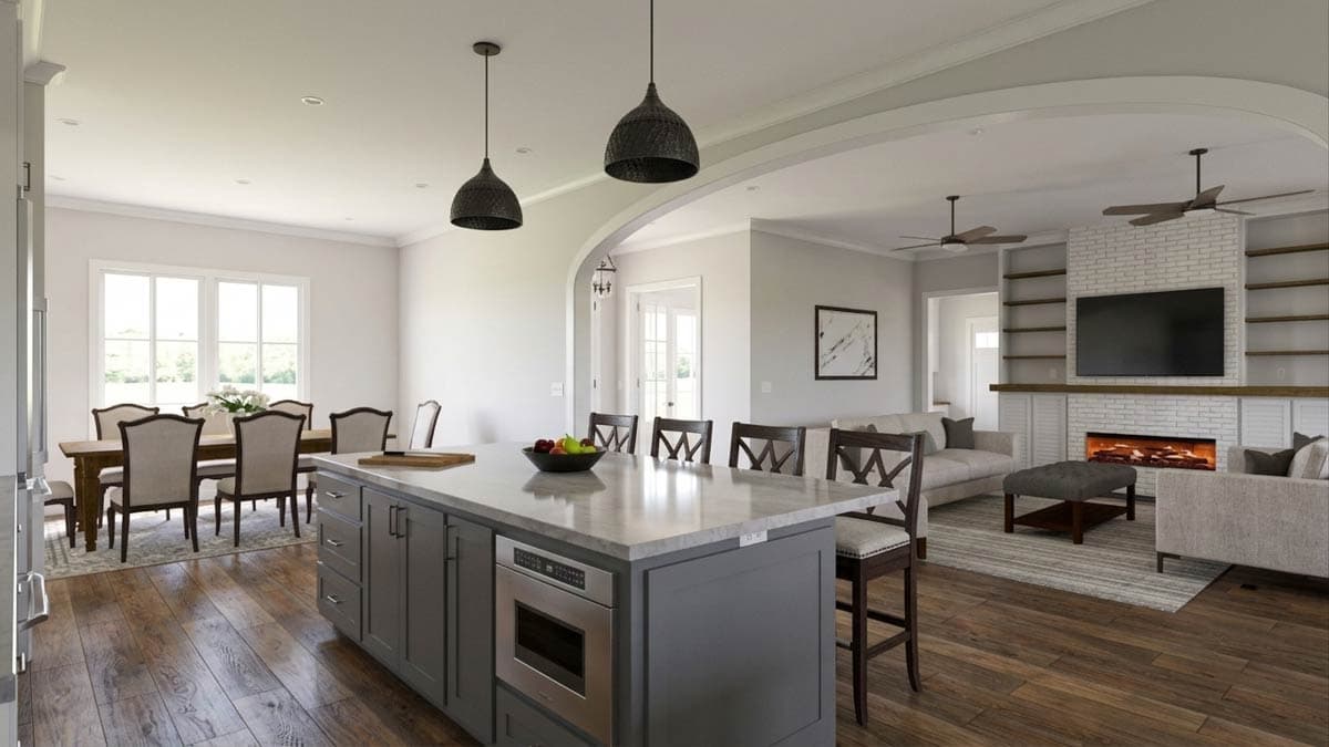 Plan 774003MWK: Spacious 3-Bed Ranch House Plan with Split Bedrooms and Bonus - Image #9 - Contemporary, New American, Ranch, Southern, Transitional