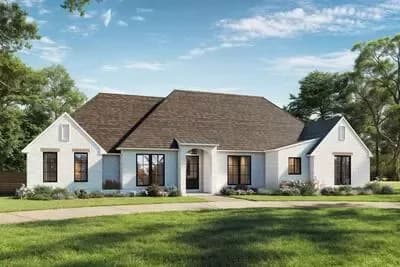 Spacious 2800 Sq Ft Ranch House Plan with Split Bedrooms and Bonus