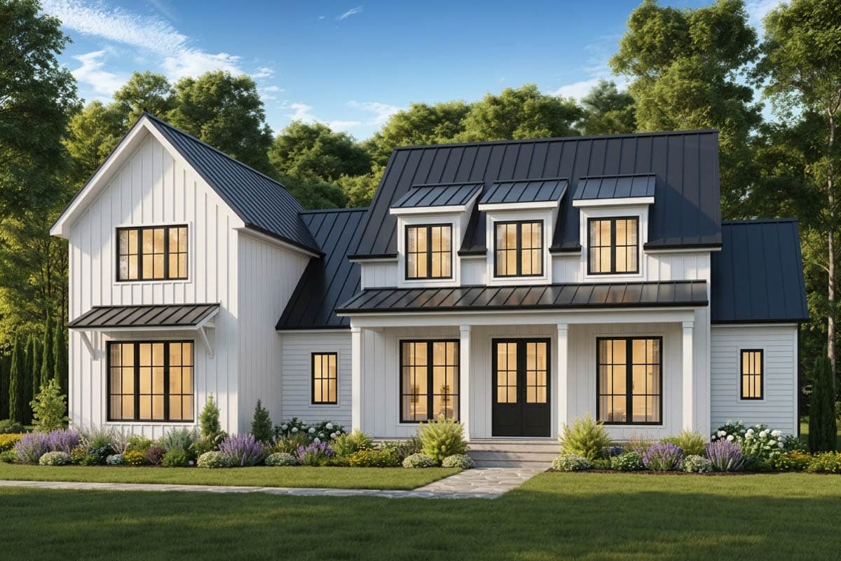 Plan 46532LA: Elegant Modern Farmhouse House Plan with Private Apartment and Outdoor Kitchen - Image #3 - Farmhouse, Modern Farmhouse, New American