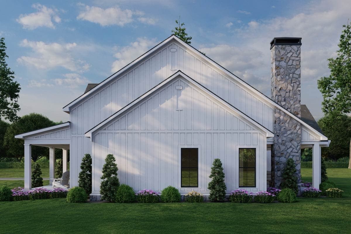 Plan 70931MK: Modern Farmhouse House Plan: Split Beds, Bonus Room, Outdoor Fireplace - Image #15 - Farmhouse, Modern Farmhouse