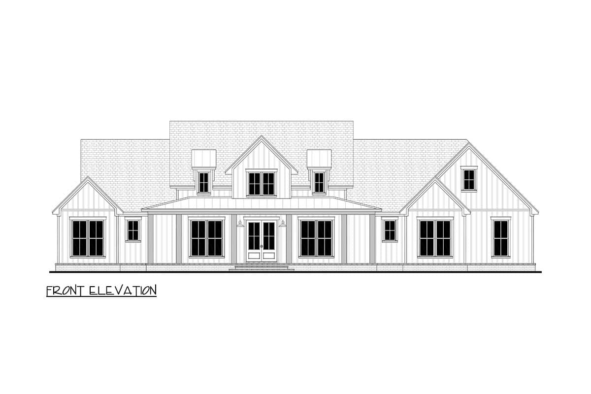Plan 52021HZ: Expansive Modern Farmhouse House Plan with Home Office and Outdoor Kitchen - Image #9 - Modern Farmhouse, New American, Transitional