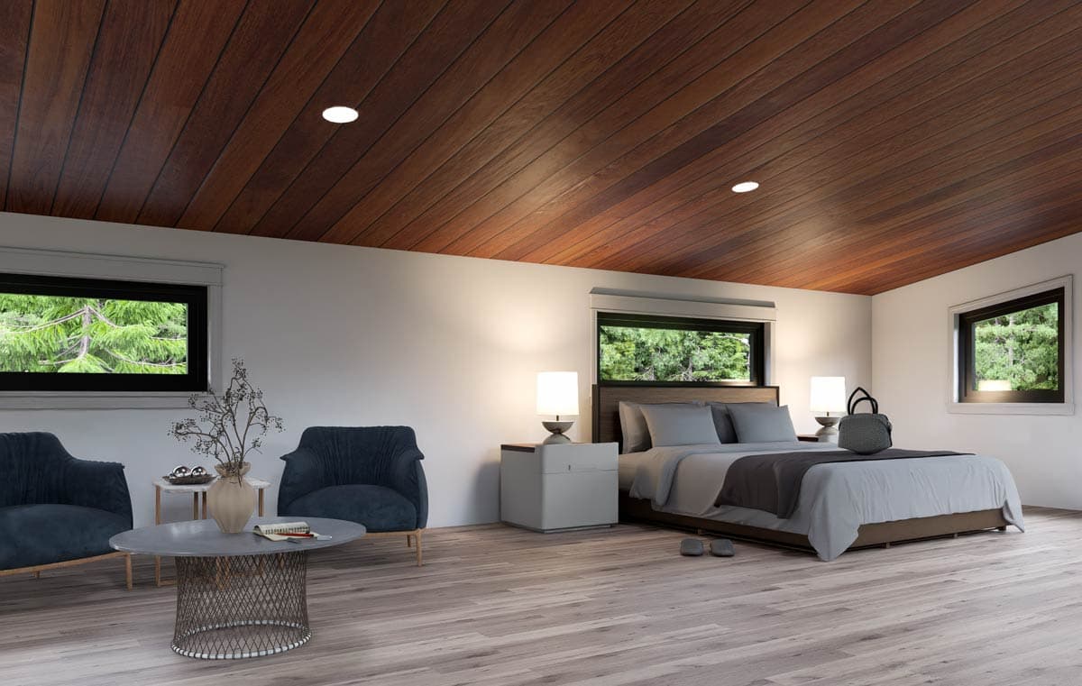 Plan 680629VR: Modern 3-Bedroom Barndominium House Plan with Two-Story Great Room - Image #7 - Barndominium, Contemporary