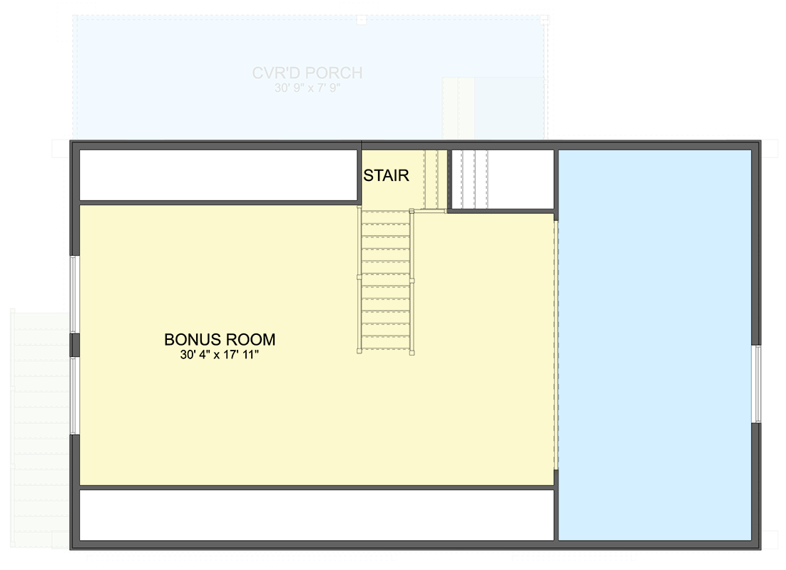 Plan 61676UT: Sleek Modern Scandinavian House Plan with Master Suite and Walkout Garage - Floor Plan - 2nd Floor - Contemporary, Modern, Scandinavian