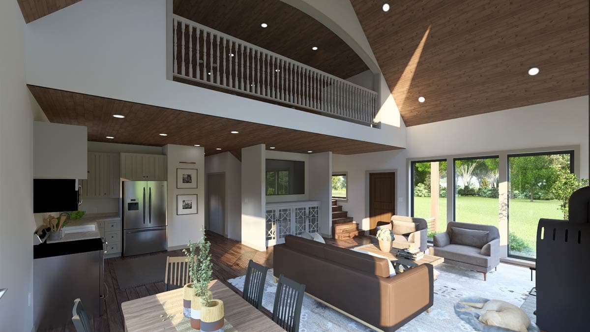 Plan 61676UT: Sleek Modern Scandinavian House Plan with Master Suite and Walkout Garage - Image #9 - Contemporary, Modern, Scandinavian