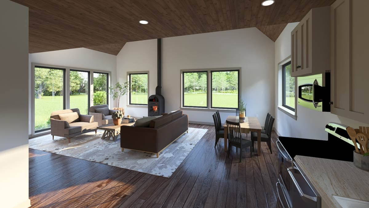 Plan 61676UT: Sleek Modern Scandinavian House Plan with Master Suite and Walkout Garage - Image #11 - Contemporary, Modern, Scandinavian