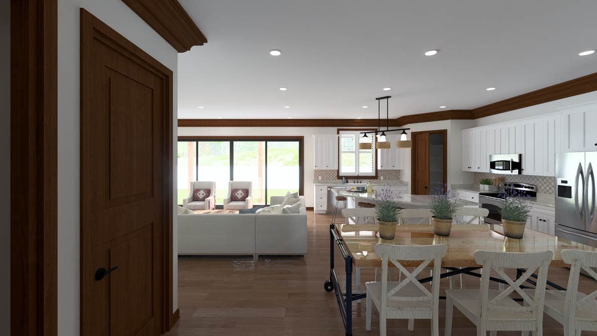 Plan 61677UT: Inviting Mediterranean House Plan: 3 Beds, Rooftop Deck, Home Office - Image #6 - Mediterranean, Southwest