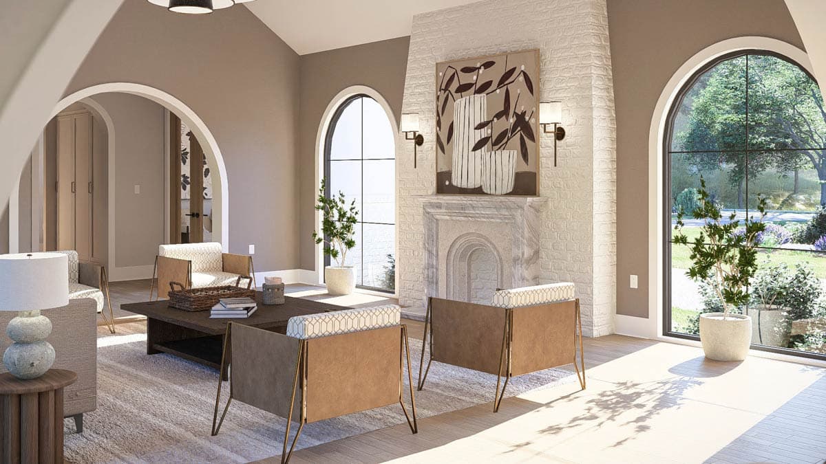 Plan 623568DJ: Grand Contemporary European House Plan with Main-Level Master and Den - Image #11 - Contemporary, European, Transitional