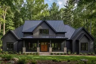 Modern Farmhouse House Plan with Split Bedrooms and Bonus