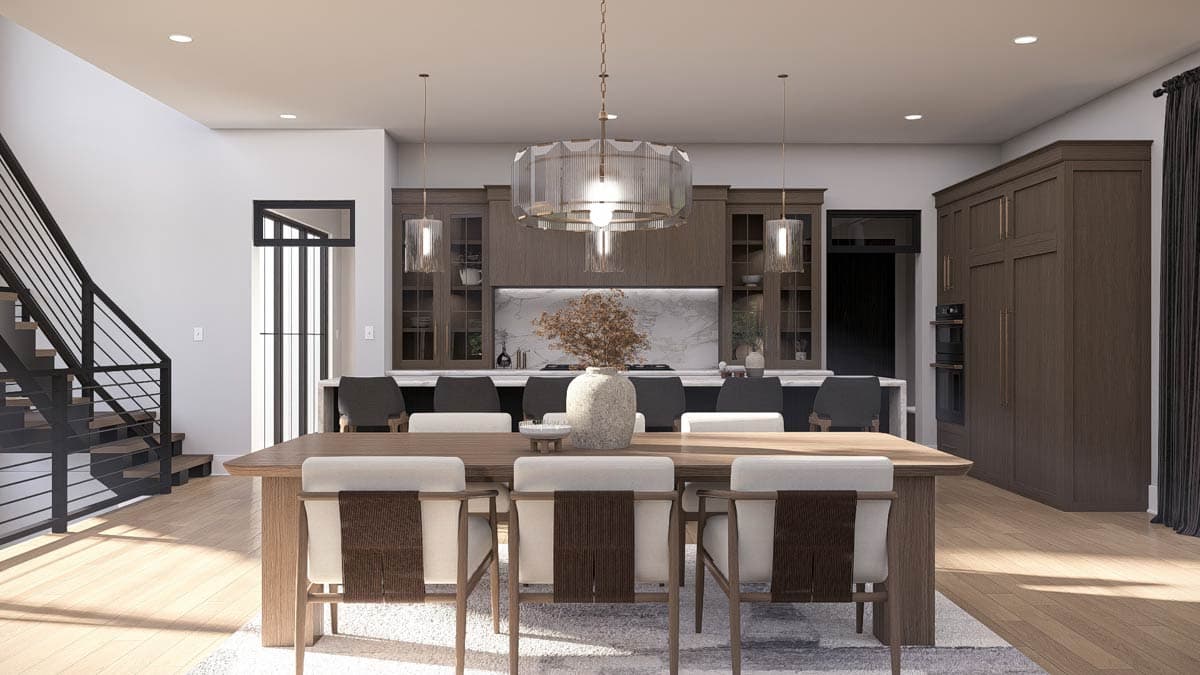 Plan 623569DJ: Contemporary Barndominium House Plan with 5 Beds, Two ...