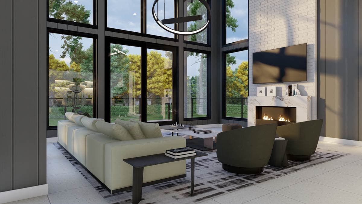 Plan 70936MK: Contemporary Mountain House Plan with Porte Cochere and Split Bedrooms - Image #12 - Contemporary, Mountain