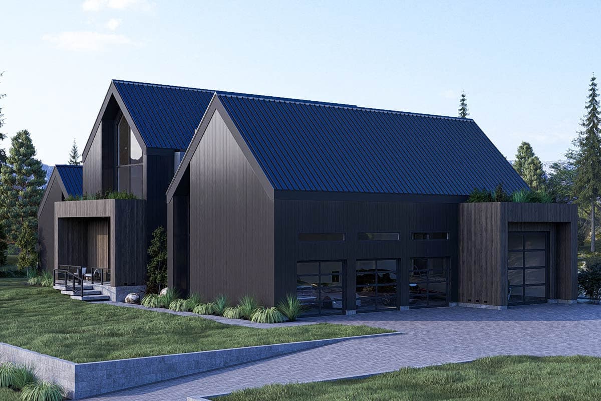 Plan 623571DJ: Striking Contemporary Scandinavian House Plan with RV Garage and Main-Floor Master - Image #11 - Contemporary, Scandinavian