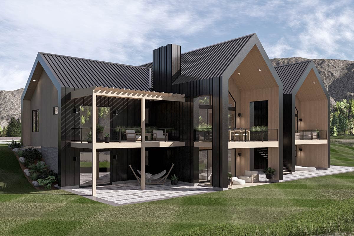 Plan 623572DJ: Modern Scandinavian 3-Bedroom House Plan with Expansive Porches and 3-Car Garage - Image #9 - Contemporary, Scandinavian