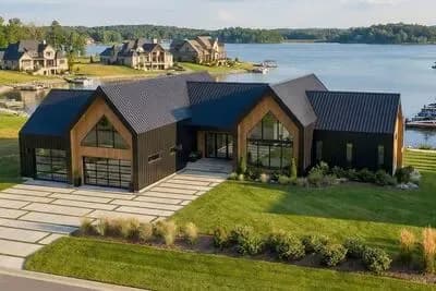 Modern Scandinavian 3-Bedroom House Plan with Expansive Porches and 3-Car Garage