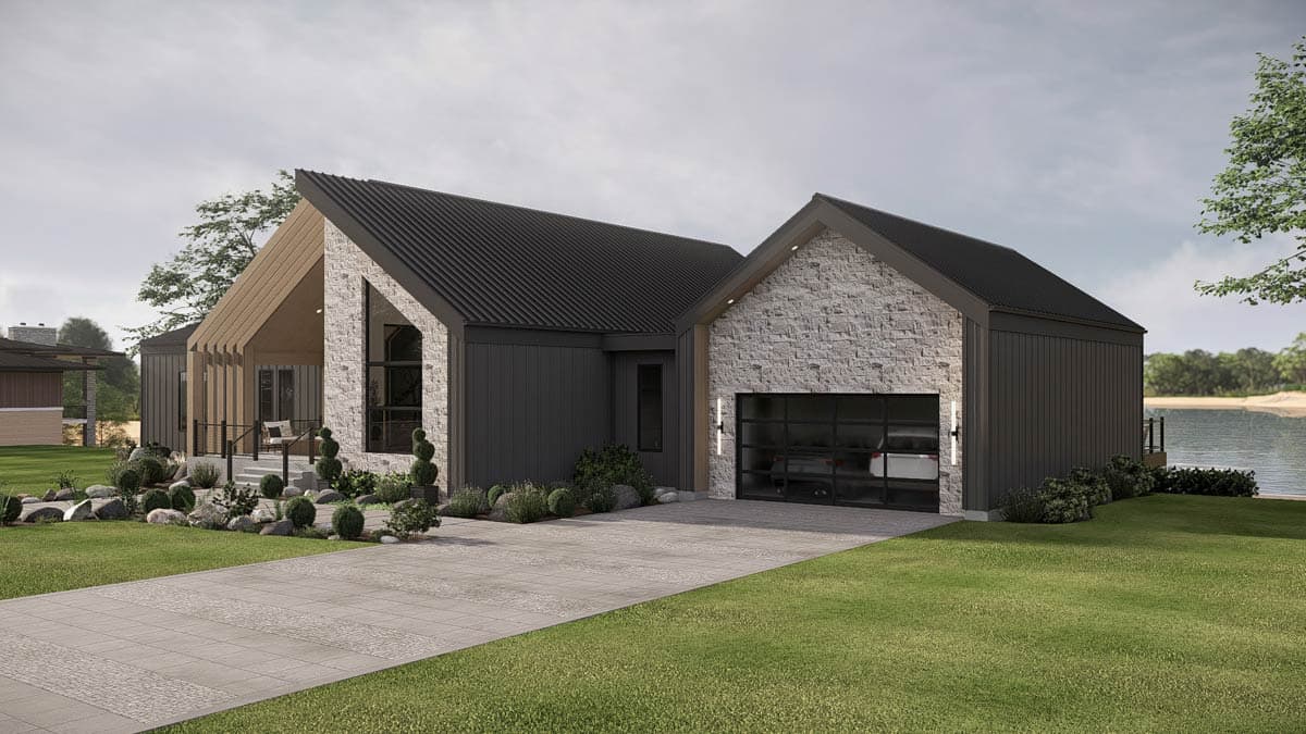 Plan 623573DJ: Modern Scandinavian House Plan with Expansive Porch and Optional Walkout - Image #8 - Contemporary, Scandinavian