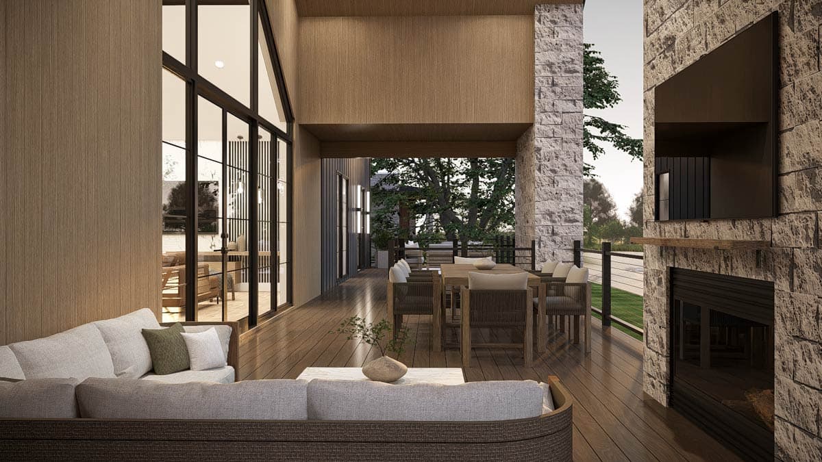 Plan 623573DJ: Modern Scandinavian House Plan with Expansive Porch and Optional Walkout - Image #21 - Contemporary, Scandinavian