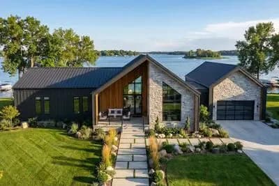 Modern Scandinavian House Plan with Expansive Porch and Optional Walkout