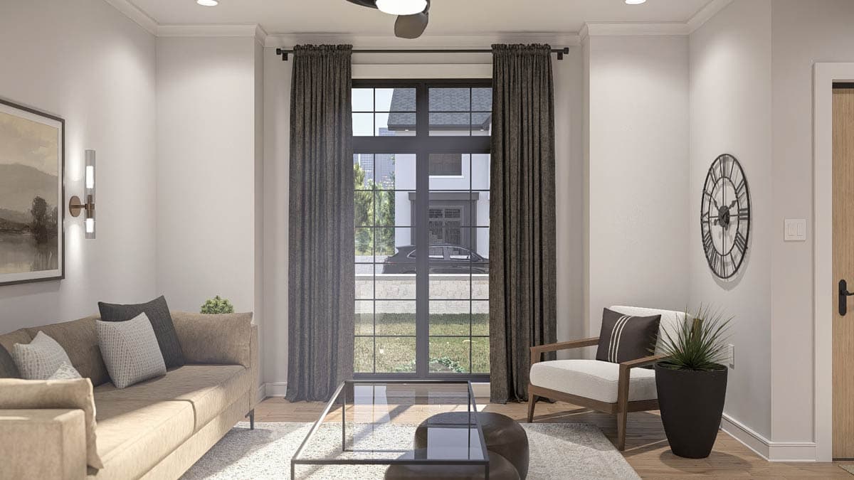 Plan 623575DJ: Stylish Two-Story Traditional House Plan: 2 Beds, 2.5 Baths, Upstairs Laundry - Image #9 - Traditional