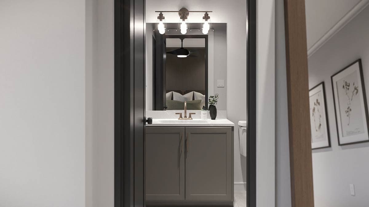 Plan 623575DJ: Stylish Two-Story Traditional House Plan: 2 Beds, 2.5 Baths, Upstairs Laundry - Image #18 - Traditional