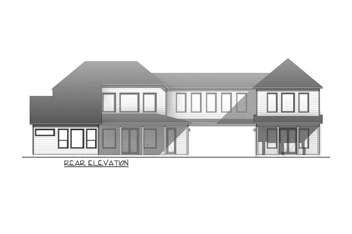 Plan 100362GHR: Stunning 5-Bedroom Contemporary Farmhouse House Plan with Porte Cochere and Guest Wing - Image #5 - Contemporary, Modern Farmhouse