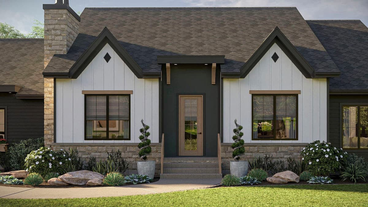 Plan 623576DJ: Charming Modern English Cottage House Plan with 3 Beds, Split Layout and Butler Pantry - Image #9 - Contemporary, Cottage, New American, Transitional