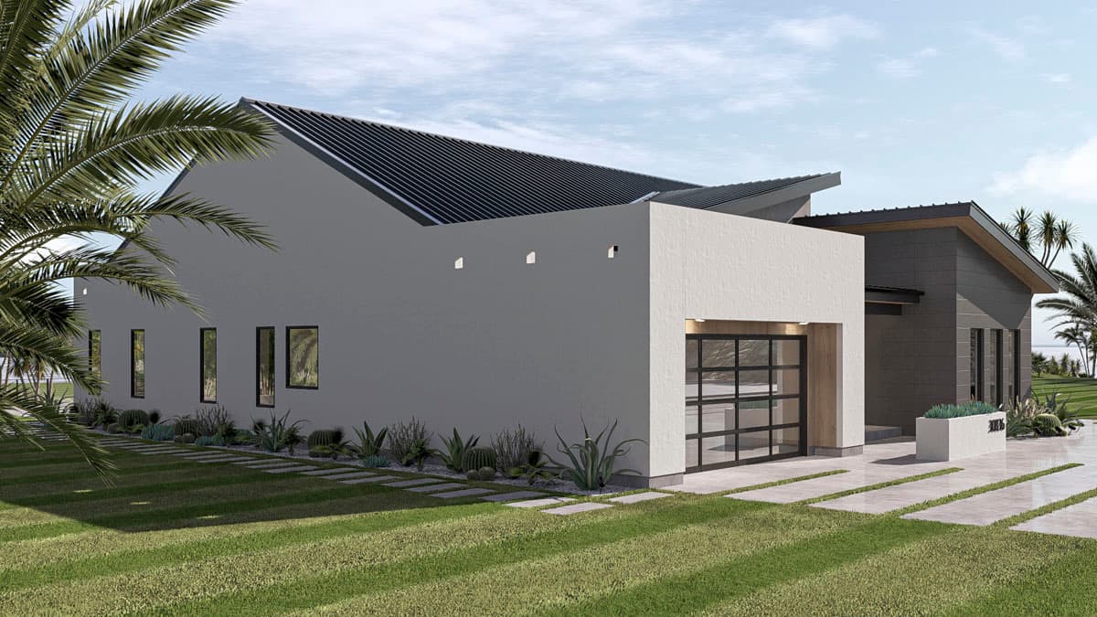 Plan 623577DJ: Modern House Plan with Split Bedrooms and Outdoor Kitchen - Image #7 - Contemporary, Modern