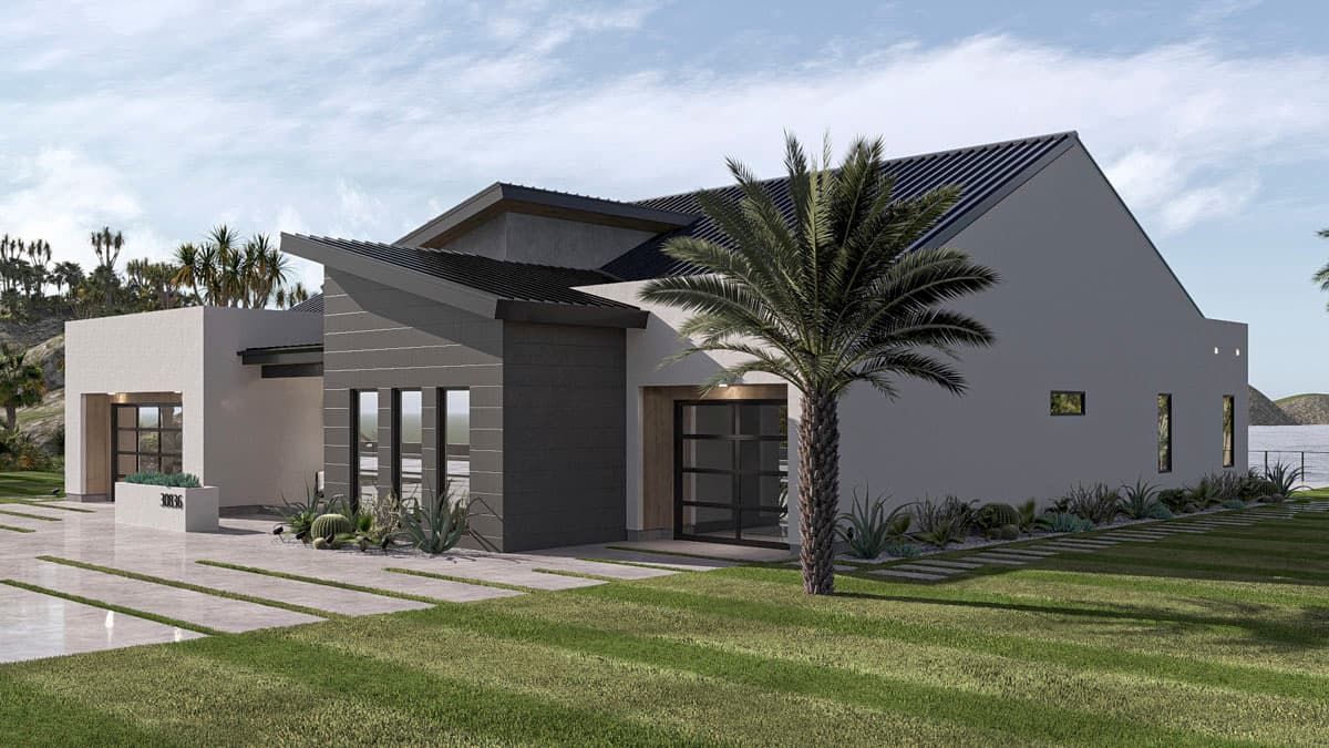 Plan 623577DJ: Modern House Plan with Split Bedrooms and Outdoor Kitchen - Image #12 - Contemporary, Modern