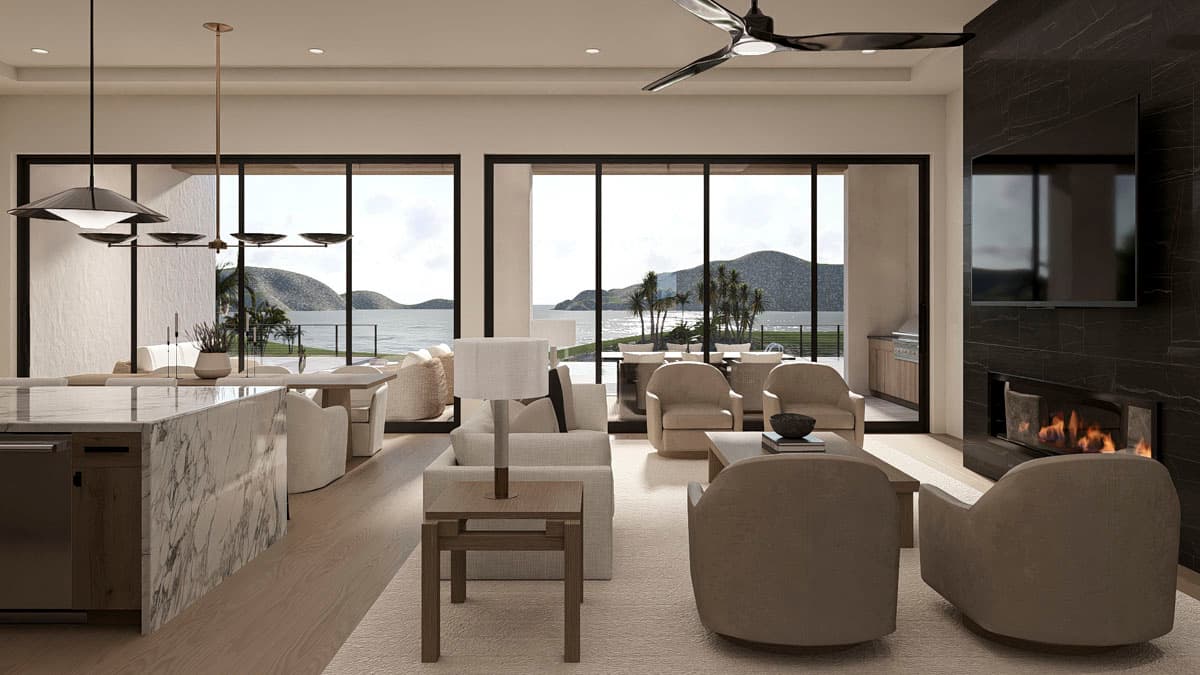 Plan 623577DJ: Modern House Plan with Split Bedrooms and Outdoor Kitchen - Image #16 - Contemporary, Modern