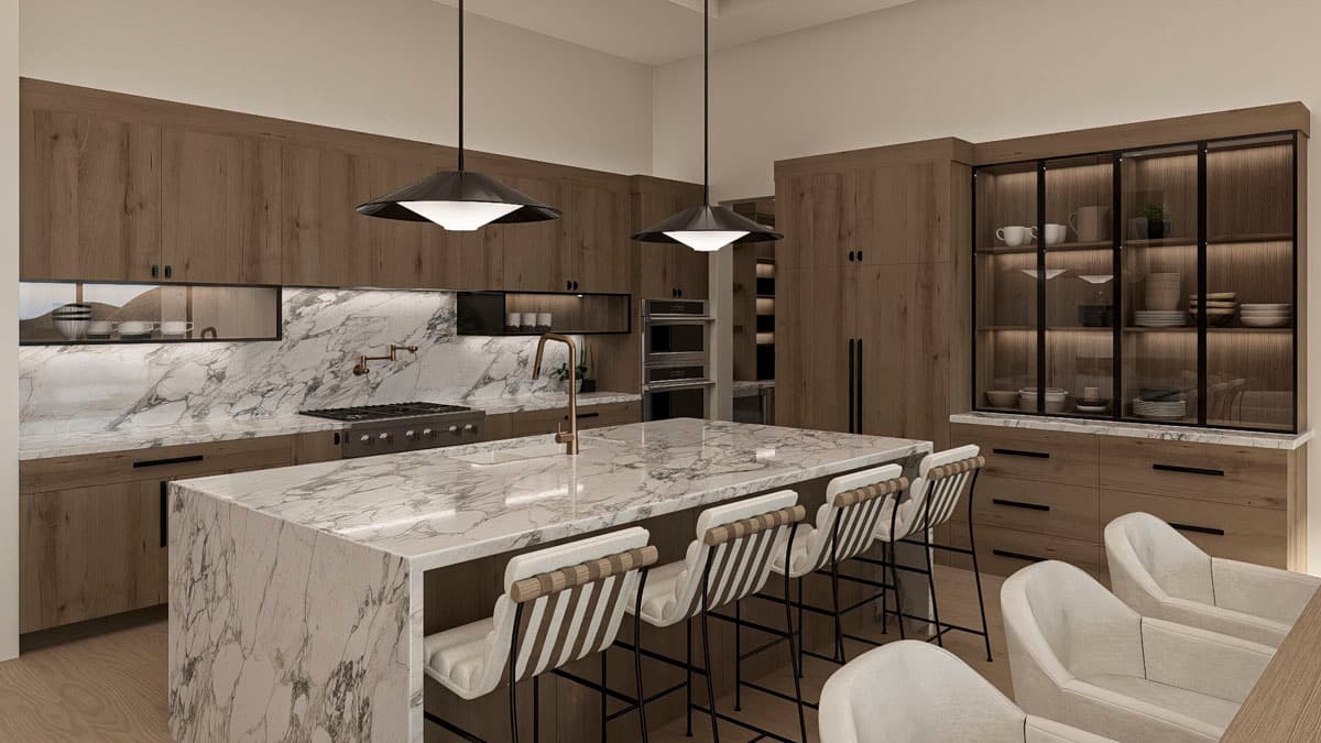 Plan 623577DJ: Modern House Plan with Split Bedrooms and Outdoor Kitchen - Image #19 - Contemporary, Modern