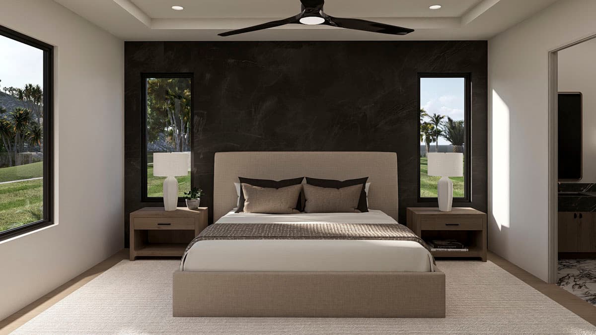 Plan 623577DJ: Modern House Plan with Split Bedrooms and Outdoor Kitchen - Image #20 - Contemporary, Modern